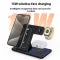 15W 3 In 1 LED Fast Wireless Charger Stand Foldable Charging Station For Smart Phone 15 14 13 12 11 IWatch 9 8 7 6 5 Airpods Pro