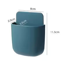Wall Mounted Storage Box Mobile Phone Charging Holder Stand Rack Remote Control Storage Organizer Case For Air Conditioner TV