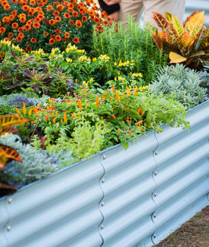 17" Tall 9 In 1 Large Modular Metal Raised Garden Bed Kit