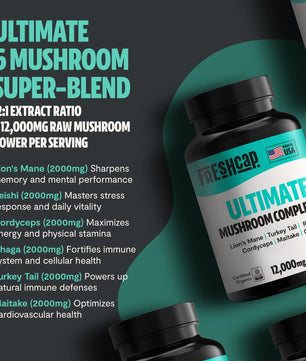 Organic Mushroom Complex Supplement Capsules