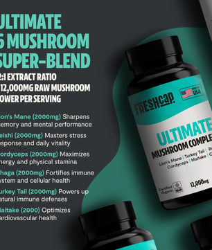 Organic Mushroom Complex Supplement Capsules
