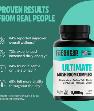 Organic Mushroom Complex Supplement Capsules