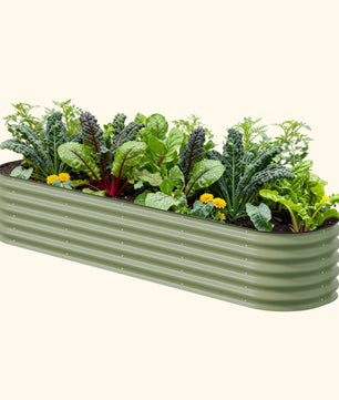 17" Tall 9 In 1 Large Modular Metal Raised Garden Bed Kit