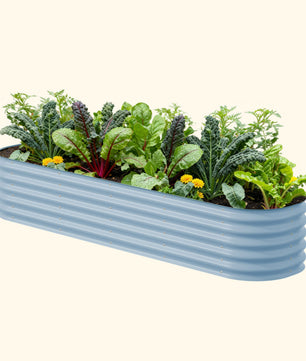 17" Tall 9 In 1 Large Modular Metal Raised Garden Bed Kit