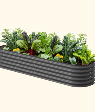 17" Tall 9 In 1 Large Modular Metal Raised Garden Bed Kit