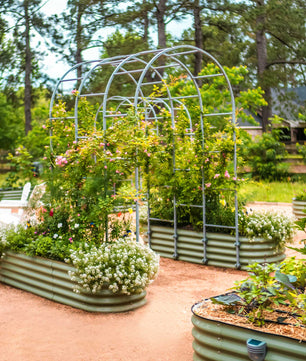 17" Tall 9 In 1 Large Modular Metal Raised Garden Bed Kit